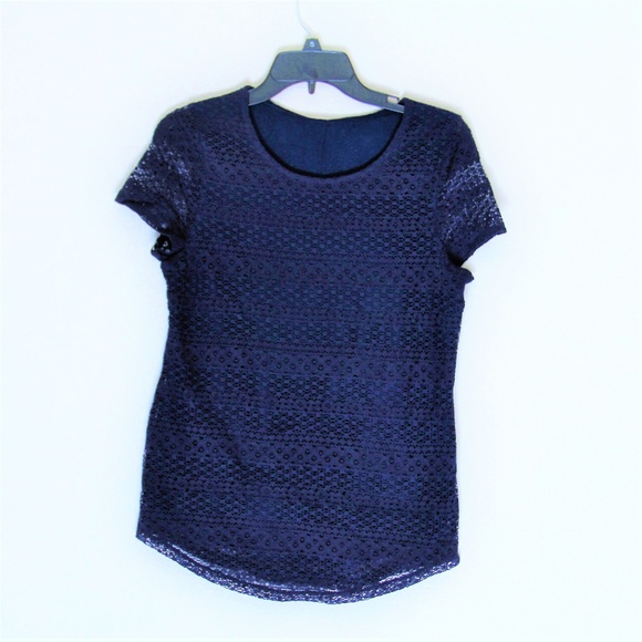 Leo & Nicole Tops - Leo-and-Nicole-Ladies-Short-Sleeve-Scoop-Neck-Lac